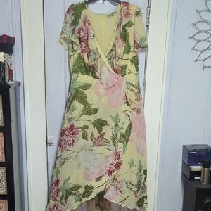 Danny & Nicole Pink and Green High Low Sundress